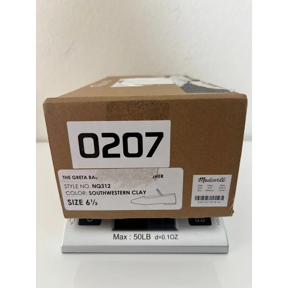 Madewell Greta Ballet Flat Southwestern Clay Woven Leather Mary Jane NQ312 6.5 - Picture 8 of 9